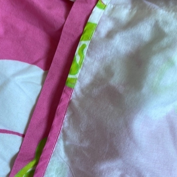 Lilly Pulitzer dress strapless size 2 pink green white floral tie back - Picture 11 of 12